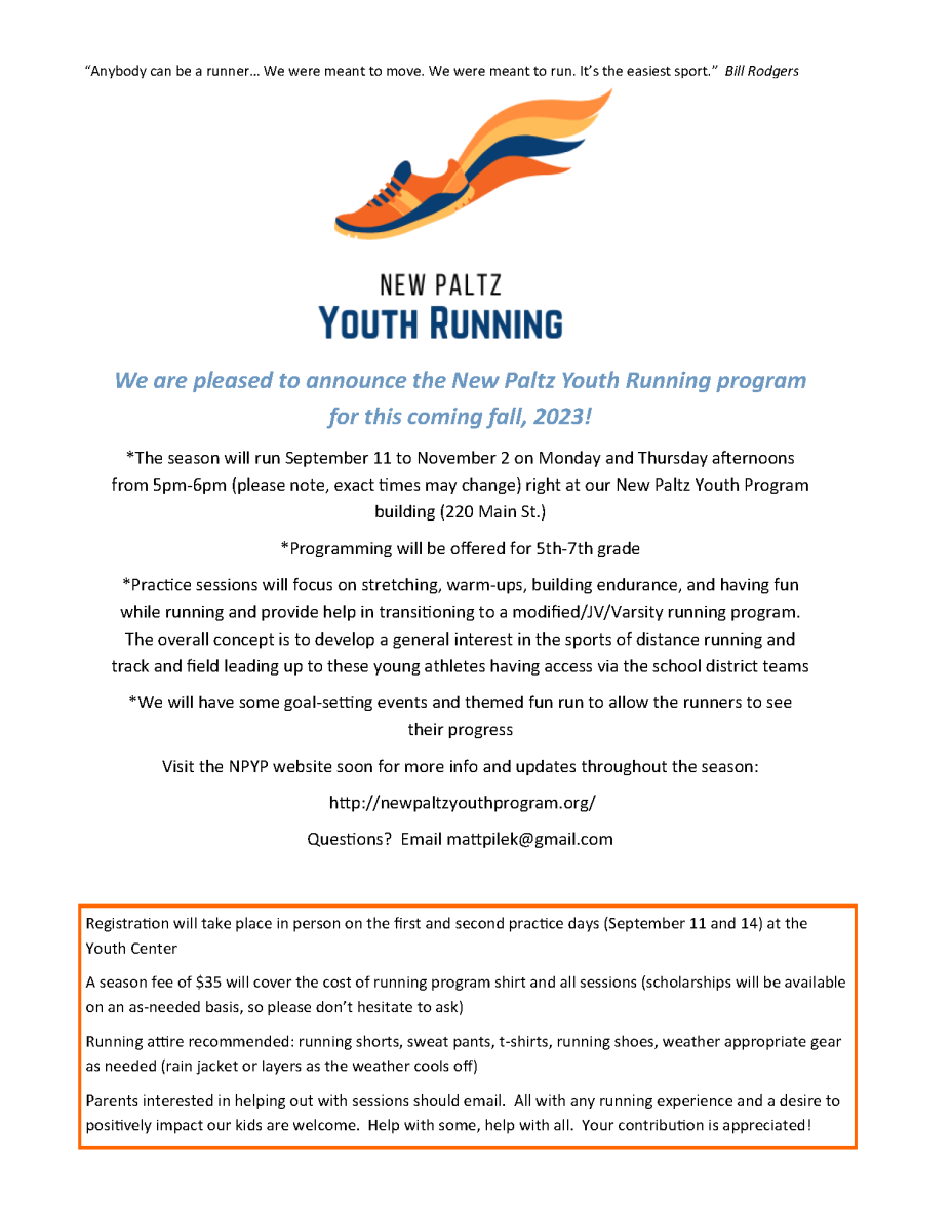 Youth - 2023 Running Program