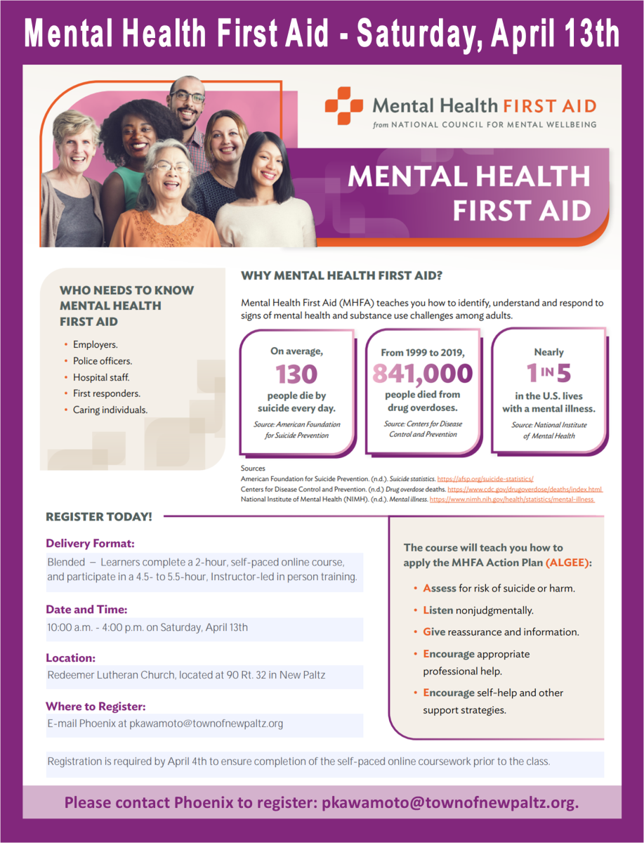 Mental Health First Aid 4.13.24