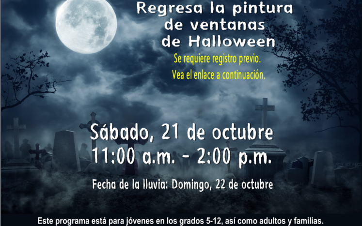 REGISTRATION EXTENSION - 4th Annual Halloween/Harvest Window Painting