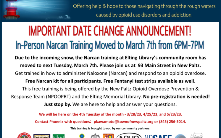 March 7th - Free On-The-Spot Narcan Training